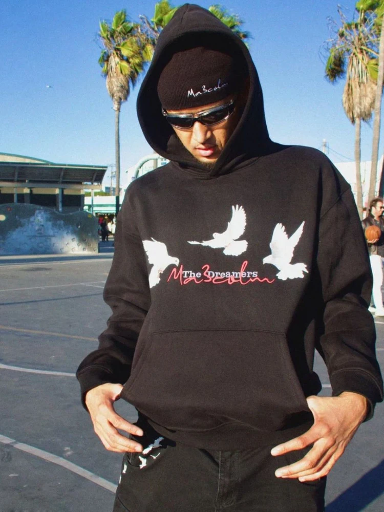 

Толстовка из чистого хлопка серии Dr Chaser, толстовка с принтом Peace And Love, удлиненная, с длинными рукавами, теплая, повседневная одежда