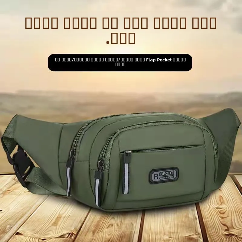 

Thickened Outdoor Waist Bag Unisex Running Phone Pouch Large Capacity Waterproof Sports Work Money Bag Street Style Business