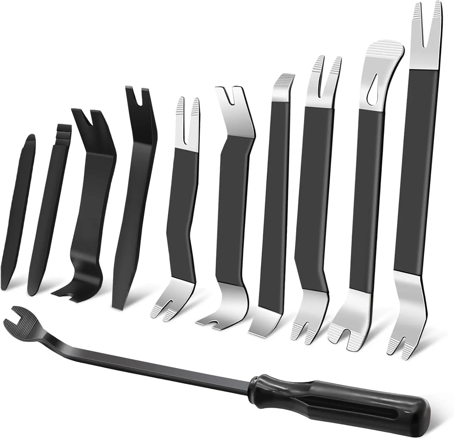

11-Piece Auto Trim Removal Kit, Metal Pry Tools for Vehicle Door Panel & Dashboard Repair