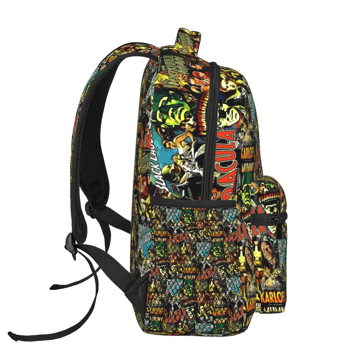 Horror Cult Universal Monsters Movies Backpacks Boys Girls Bookbag Students School Bags Cartoon Travel Rucksack Shoulder Bag