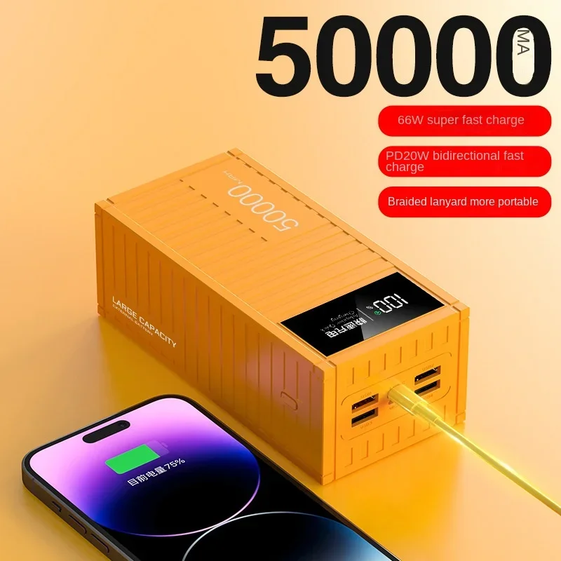 HOT 10000Mah 20000mah 50000mah Wholesale 66w Portable Power Bank Fast Charge Mobile Phones Mobile Power Supply BCAK