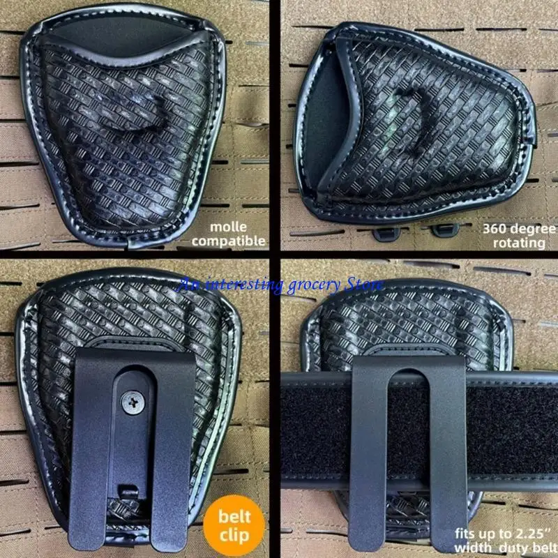 652d bolsa portátil portátil taticamente universal suporte mão 360 graus gire os coldres algema ao ar livre