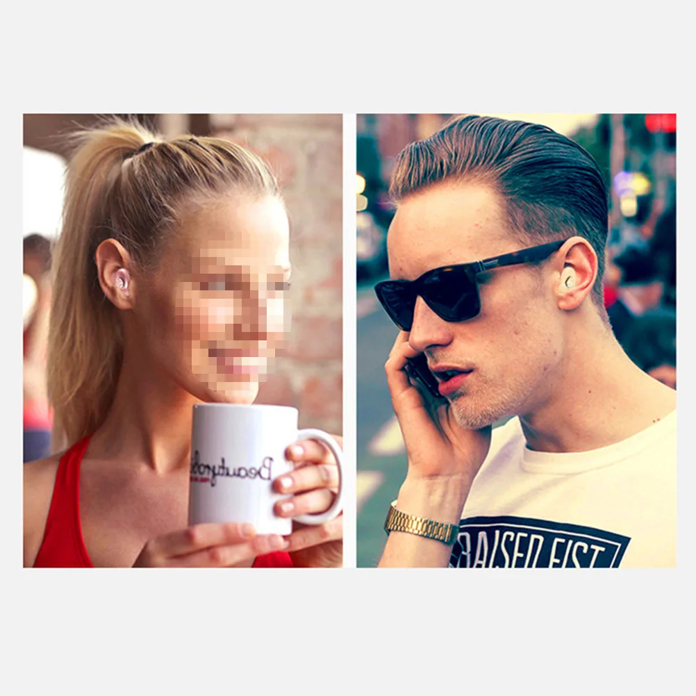 

Wireless In-Ear Earbuds Mini Lightweight Stereo Sound Noise Cancelling Single Earphone For Running Yoga Gym Silver