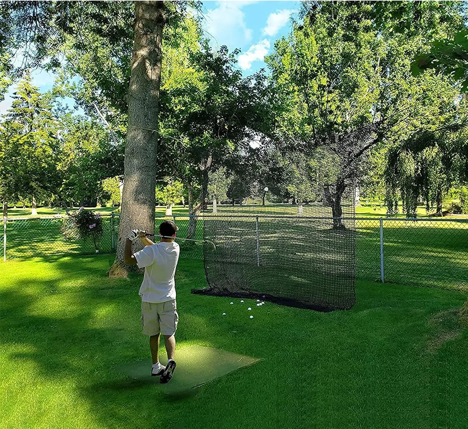 Golf Practice Net-Golf Ball Hitting Netting, Knotless Sports Barrier Nets Soccer Backstop Net,Garden Balcony Protection Safe Net