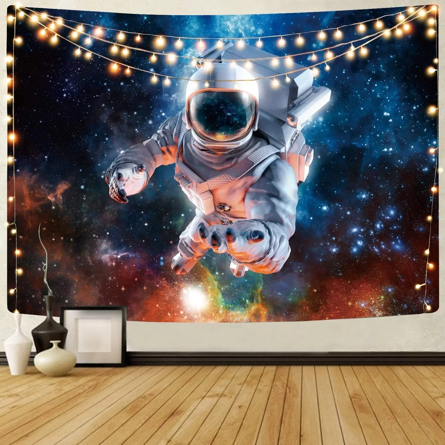 Astronaut Tapestry Trippy Galaxy Psychedelic Space Pilot Wall Hanging Fantasy Outer Space  for Living Room Bedroom Dorm Decor