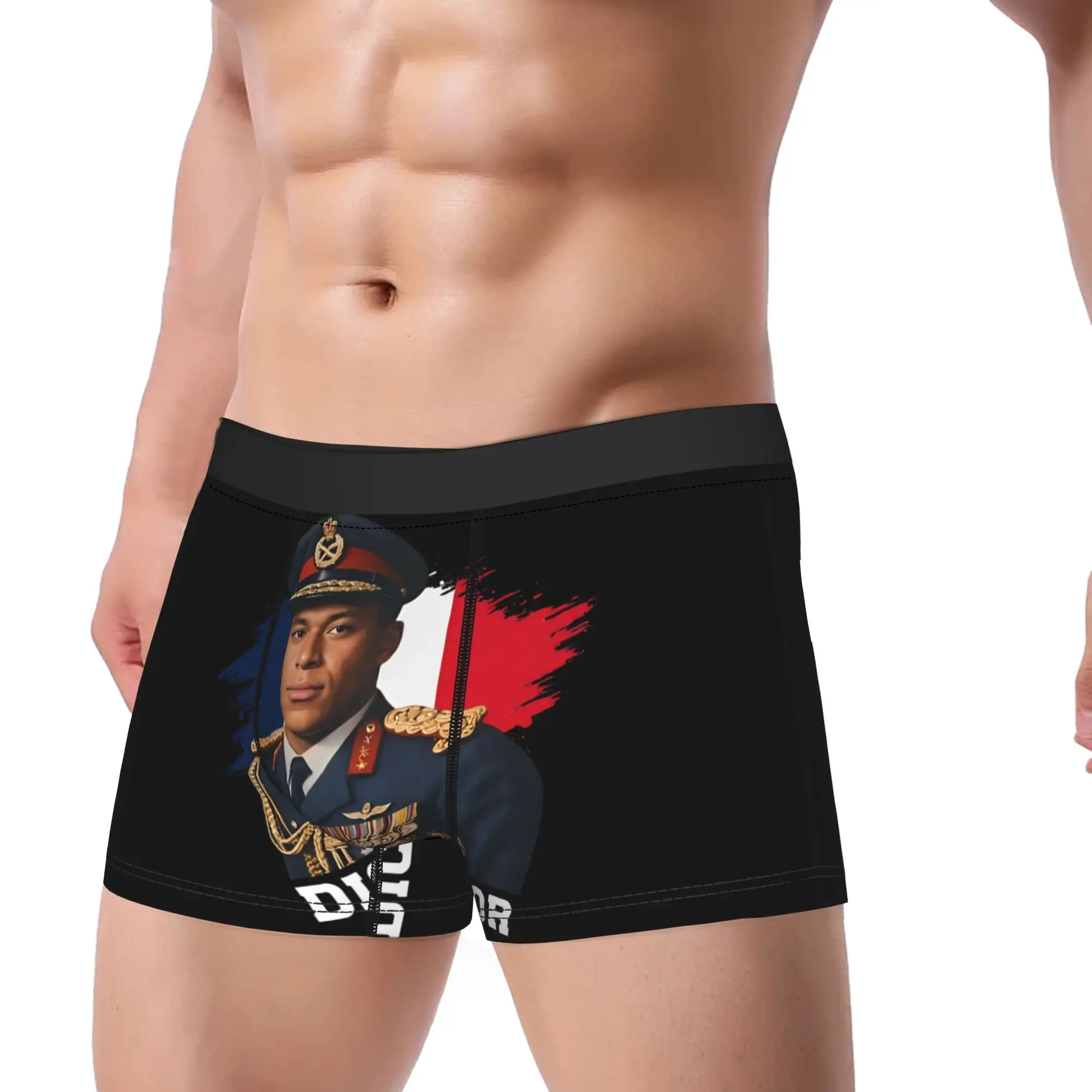 Kylian Mbappe Dictator Norway Football Shorts Briefs  Underwear Quality Males Funny Boxershorts Pattern Plus Size Panties