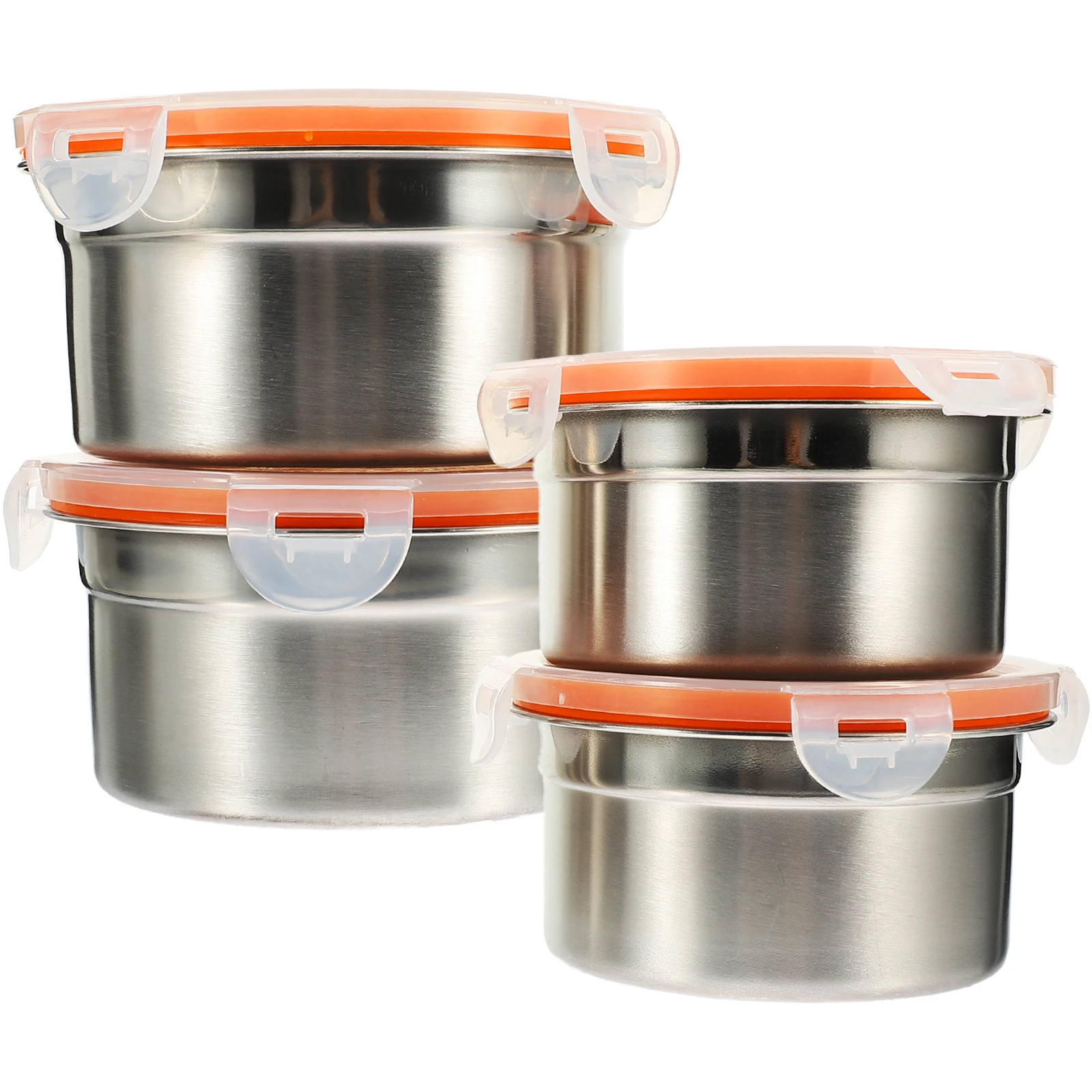 

4Pcs Round Food Preservation Boxes Freezer Safe Containers for Refrigerator Storage Multi-Function Vegetable Fruit