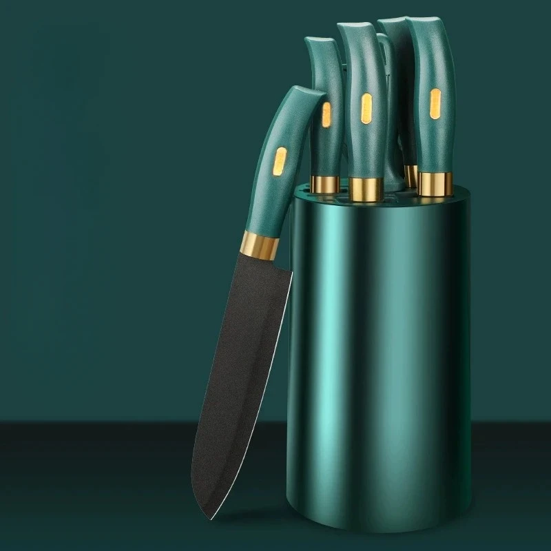 

7 Pieces Stainless Steel Chef Cooking Knife Set Chef Knives, Scissor,for Meat/Vegetables/Fruits Chopping,Slicing,Dicing&Cutting