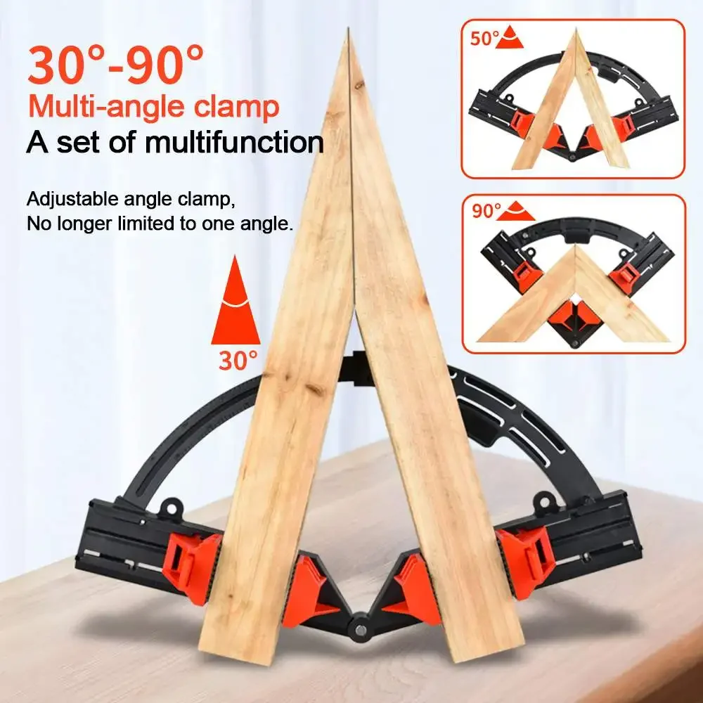 Woodwork Corner Clamp Angle Fixing Clamping Jaws Logging Multi-degree Right Angle Fastening Clip Diy Joinery Carpentry Tool