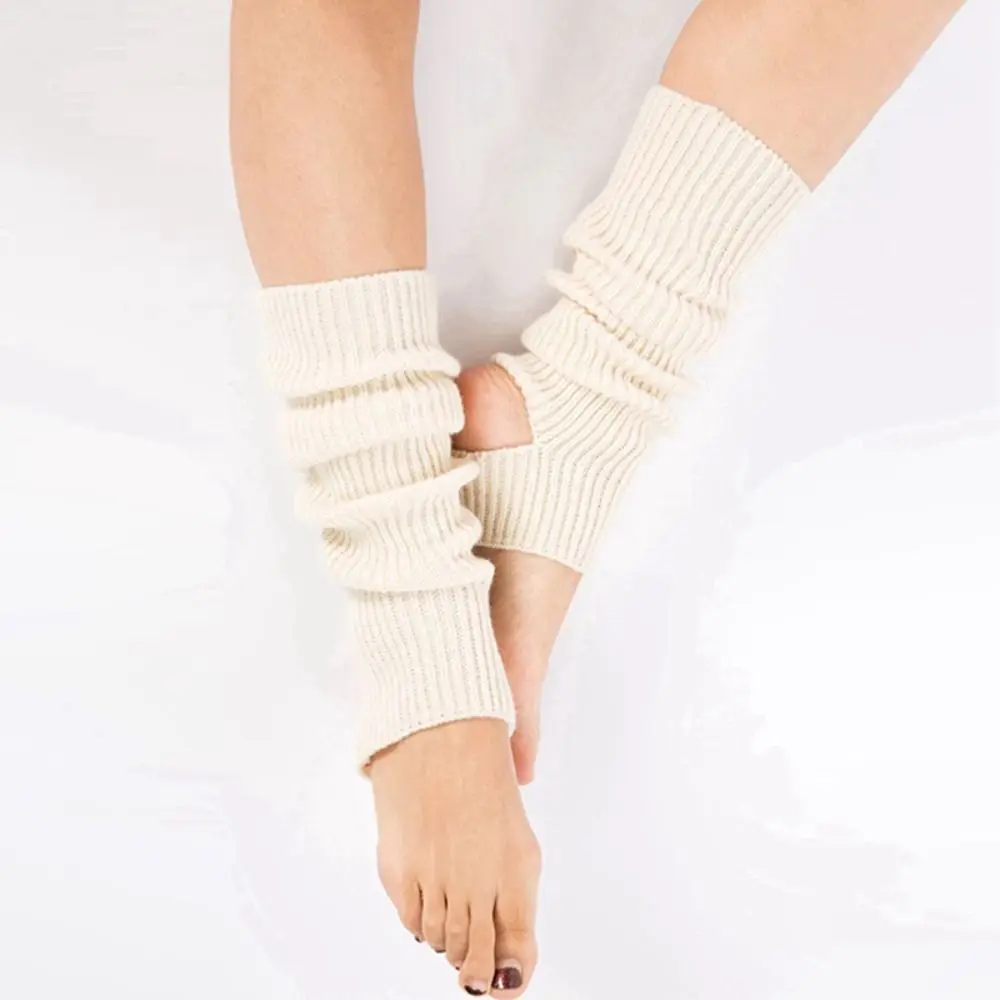 ถุงเท้าบัลเลต์แบบยาวสำหรับผู้หญิงและเด็กผู้หญิง ใช้สำหรับสวมใส่ในชีวิตประจำวัน เดิน หรือเต้นลาติน ถุงเท้าถักสำหรับบัลเลต์