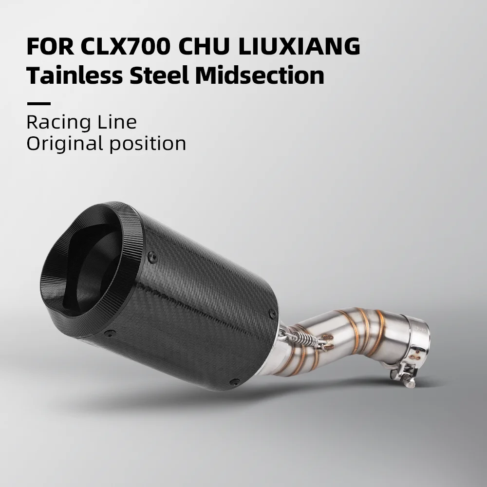 

Motorcycle Exhaust System Upgrade Kit For CFMOTO CLX700 700CLX Original Refit Slip-On Tail End Muffler Link Pipe
