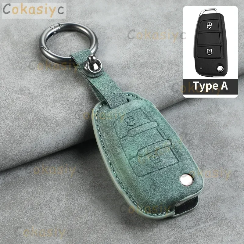 Funda de cuero para llave de coche, funda para llave de coche para JAC JS2 S2 S3 S5 S7 T40 T50 Sei 3 A5 R3, funda para llave de coche con 2 botones
