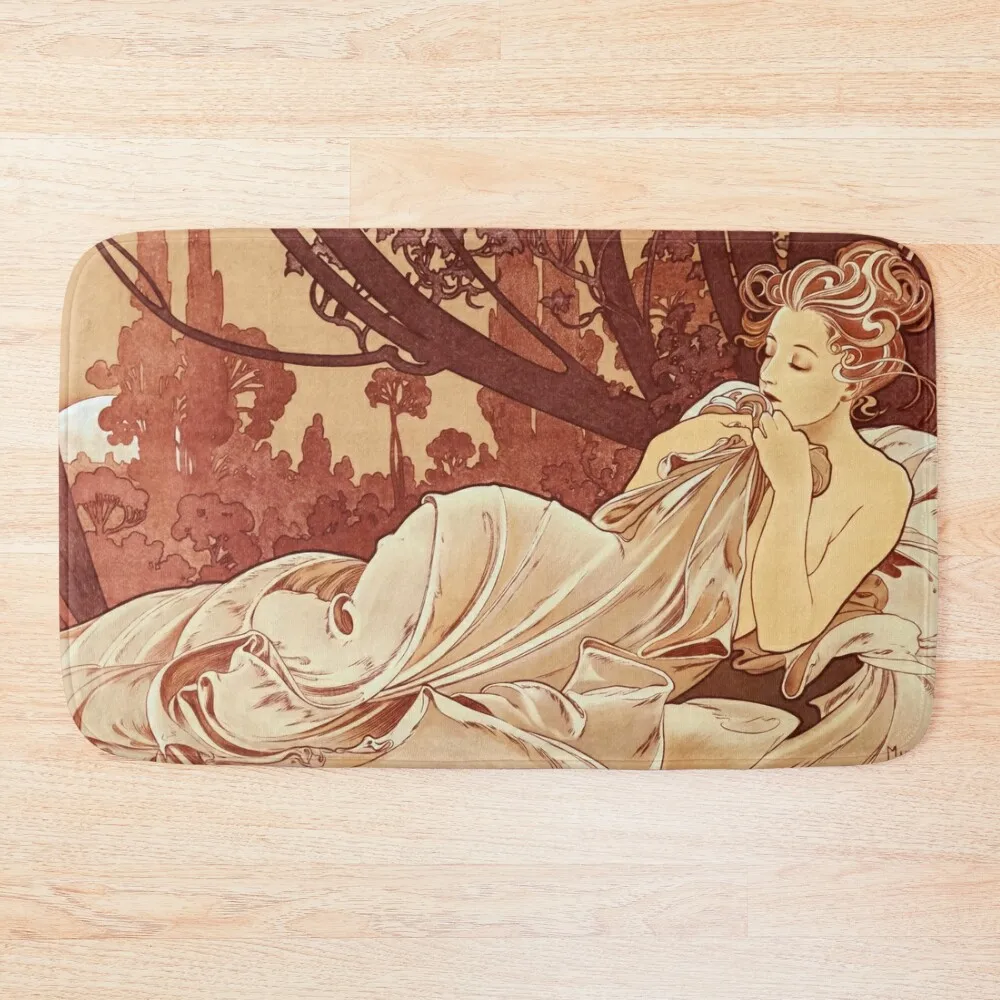 

Alphonse Mucha (1860 – 1939) Dusk Bath Mat Kitchen Rug Bathroom Supplies Bathroom Accessories Mat