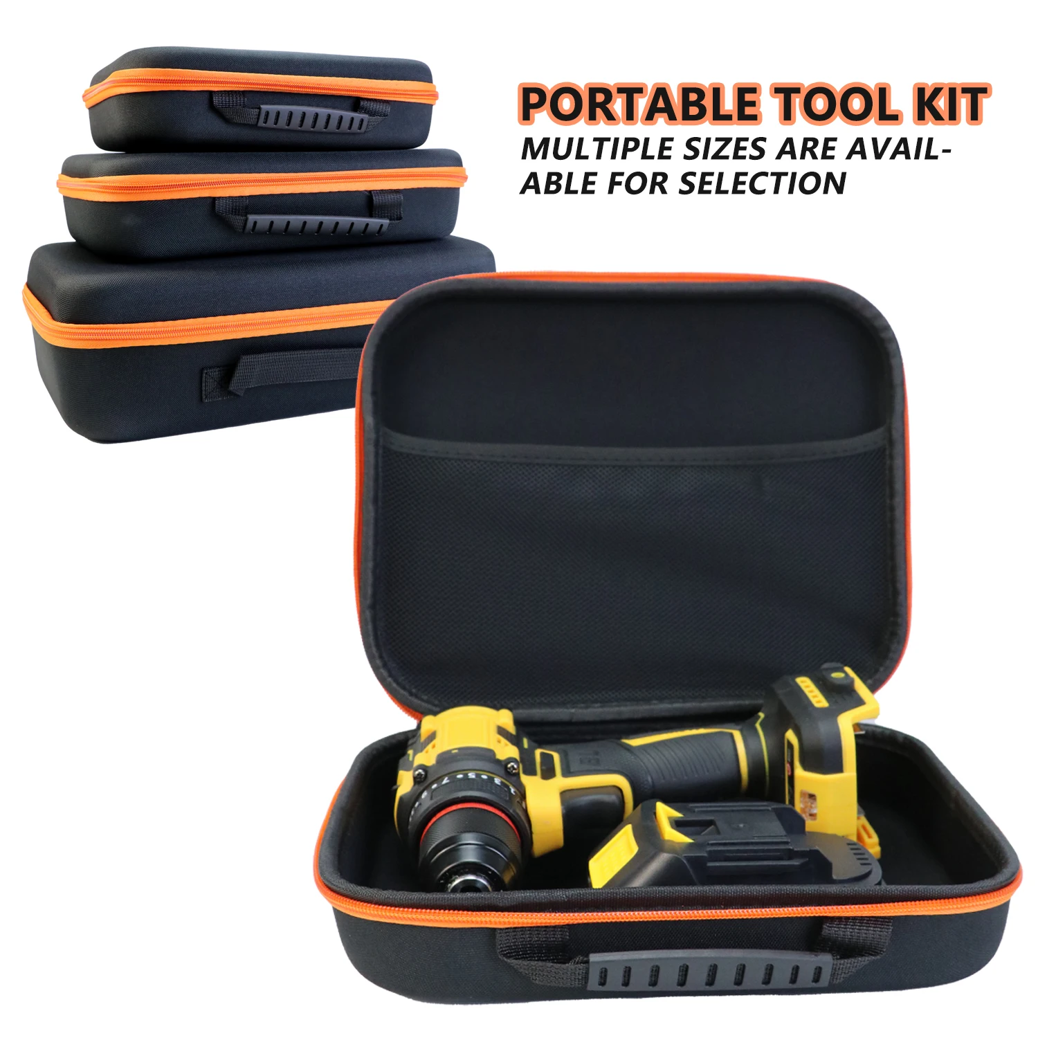 1pc Shockproof Tool Bag, Waterproof Tool Box, Large Capacity Electric Drill Carry Case Oxford Cloth Bag For Electrician Hardware