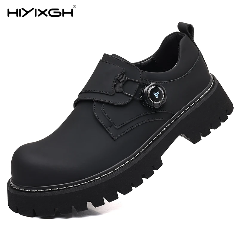 

High Quality Casual Leather Men Office Loafers Italian Platform Outdoor Antiskid Walking Sneakers Fashion Luxury Designer Flats