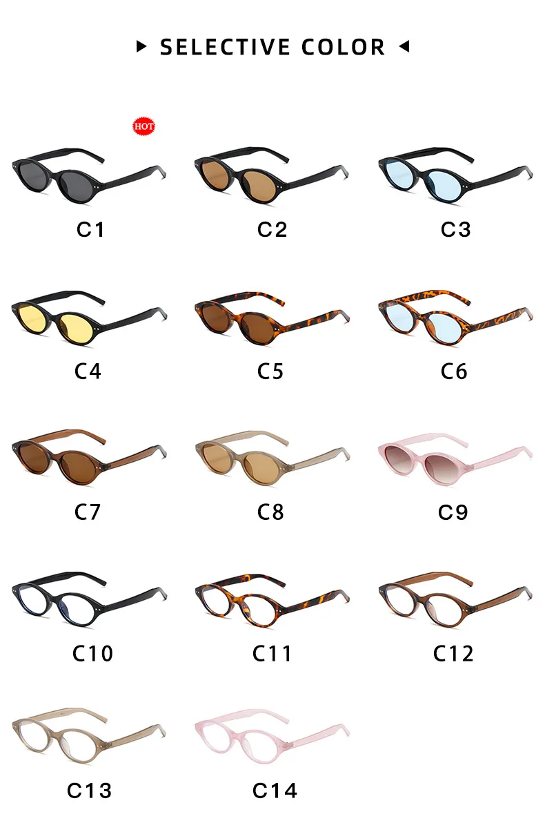 Kleine ovale Brillengestelle mit klaren Gläsern, süßes Süßigkeiten-Kostüm, dekorative Computerbrille, Damen-Sonnenbrille – Detail 5