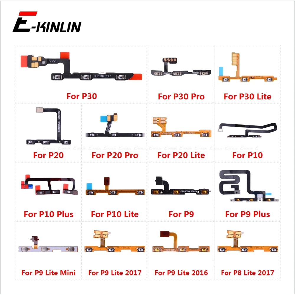 Switch Power ON OFF Key Mute Silent Volume Button Ribbon Flex Cable For HuaWei P30 P20 Pro P10 P9 Plus Mini P8 Lite 2017