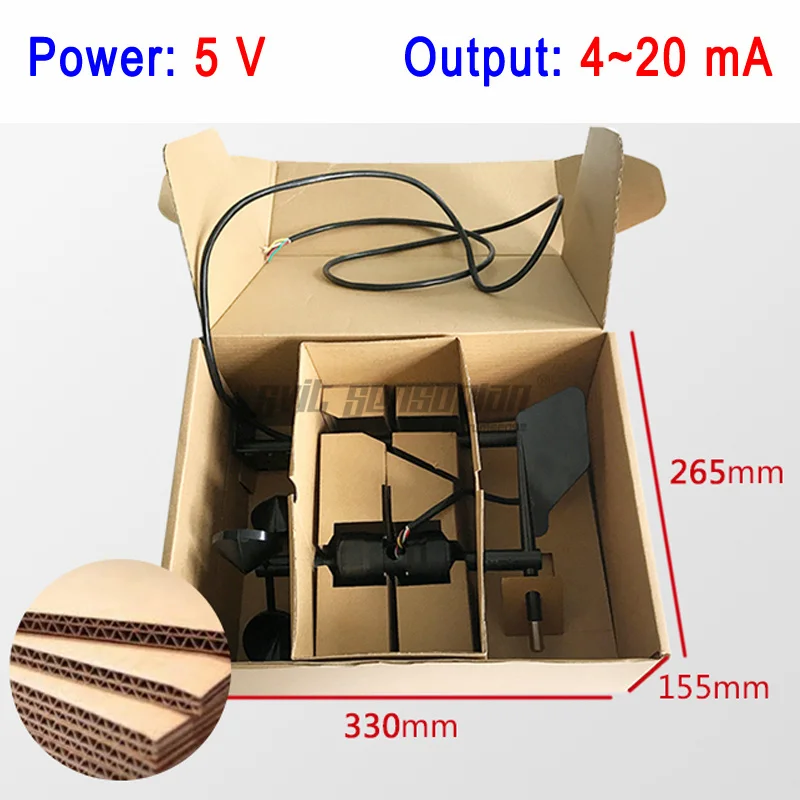 Trumsense STTWSWDI5420S 4 to 20mA Current Output  Integrated S Shape Wind Speed And Direction Sensor DC 5V Supply for School