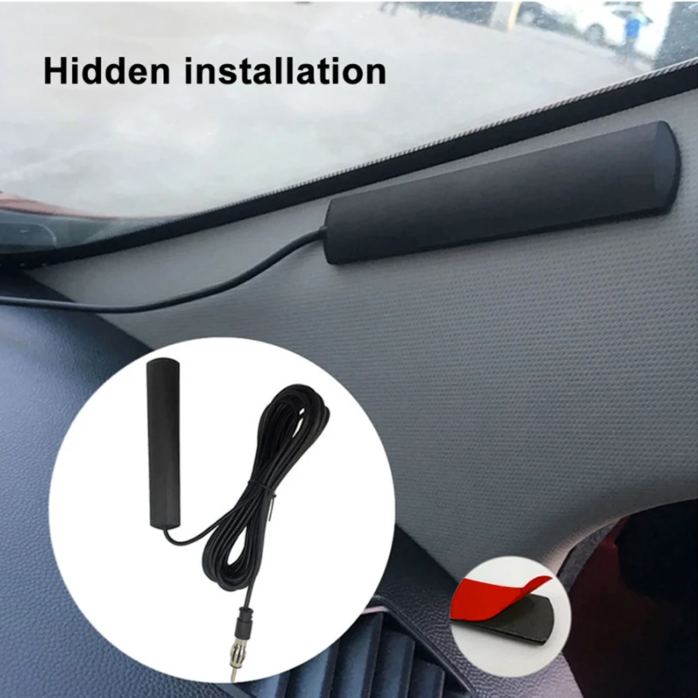 تيار مستمر 5-12 فولت سيارة مخفي تضخيم هوائي 3 متر سيارة هوائي الراديو الإلكتروني راديو السيارة التصحيح الجوي لسيارة شاحنة دراجة نارية قارب