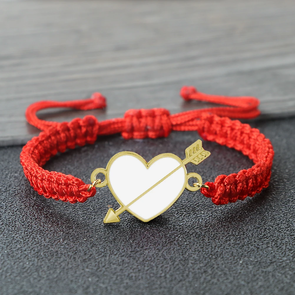 Больше стилей, подвеска в форме сердца, плетеный браслет ручной работы, красная нить для пар, цепь, целебная Йога Pulsera, ювелирные изделия, подарок