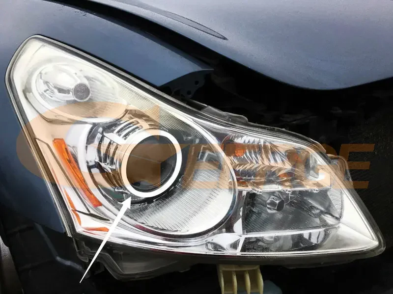 For INFINITI G35 G37 2007 2008 2009 Excellent Ultra Bright A/W Switchback Day Light Turn Signal LED Angel Eyes Kit Halo Rings