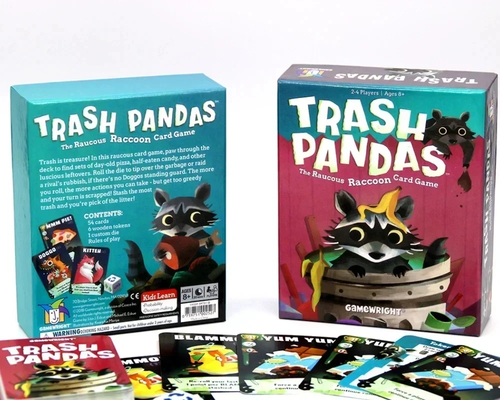 لعبة Trash Pandas Board Game Party Family Strategy Game ألعاب الورق المثيرة للاهتمام (النسخة الإنجليزية)