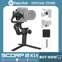 FeiyuTech SCORP 2 Kit Camera Gimbal Stabiliser Touchscreen Built-in AI Tracker for Mirrorless DSLR Camera scorp Upgraded