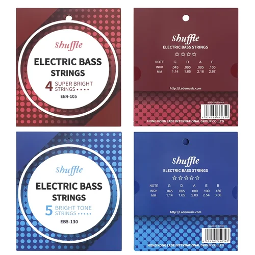 Imagen 2 del producto Juego de cuerdas para bajo eléctrico, 1/3/10, 4/5/6 cuerdas, cuerdas para bajo, niquelado, instrumentos musicales, accesorios y piezas