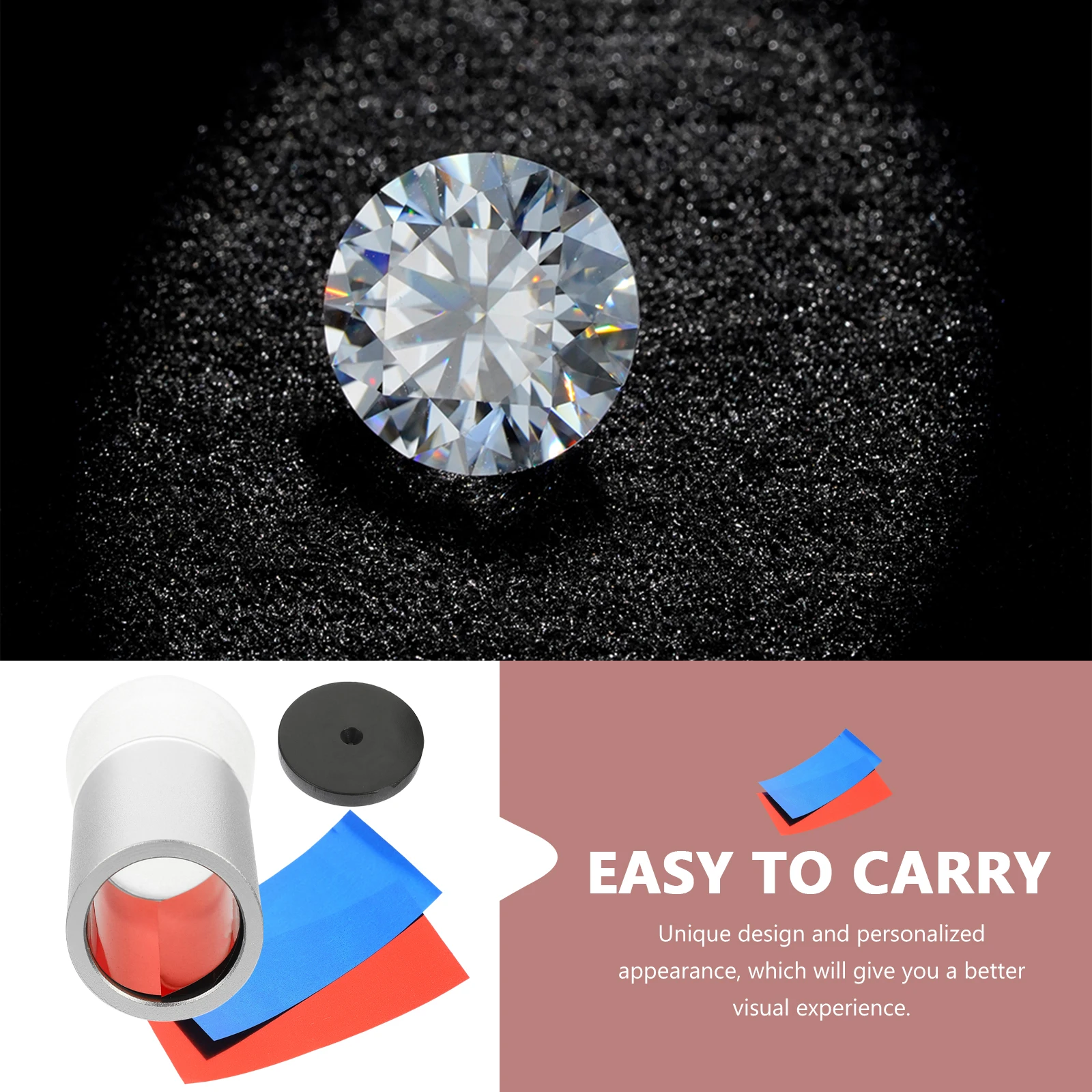 

Diamond Detection Magnifying Glass High Multipurpose Jewelry Loupe Premium Durable Long Term Outdoor Small Practical