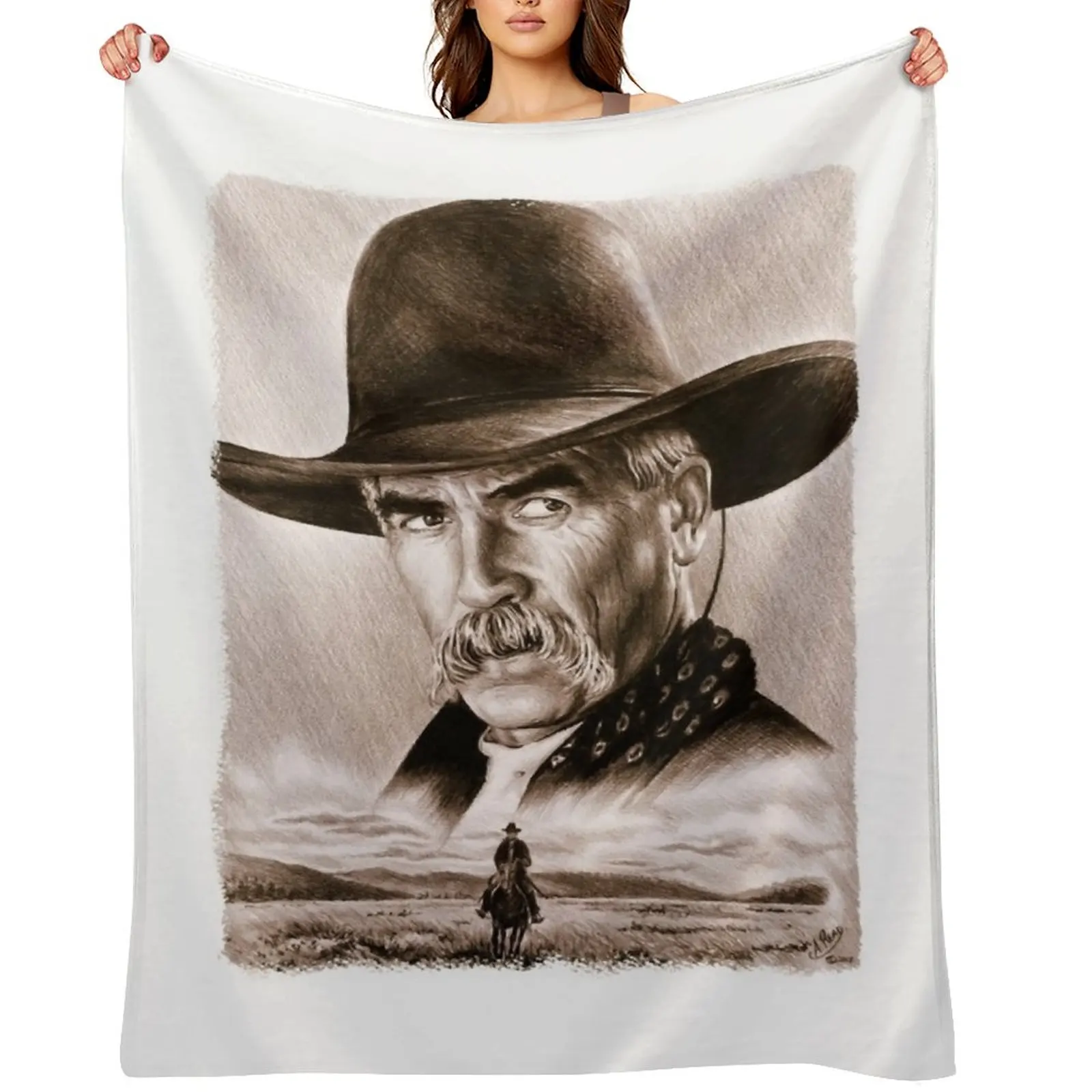 

Sam Elliot Actor Received Many National Awards Golden Globe Academy The Lone Rider Sepia Gift For Throw Blanket Thin Blankets
