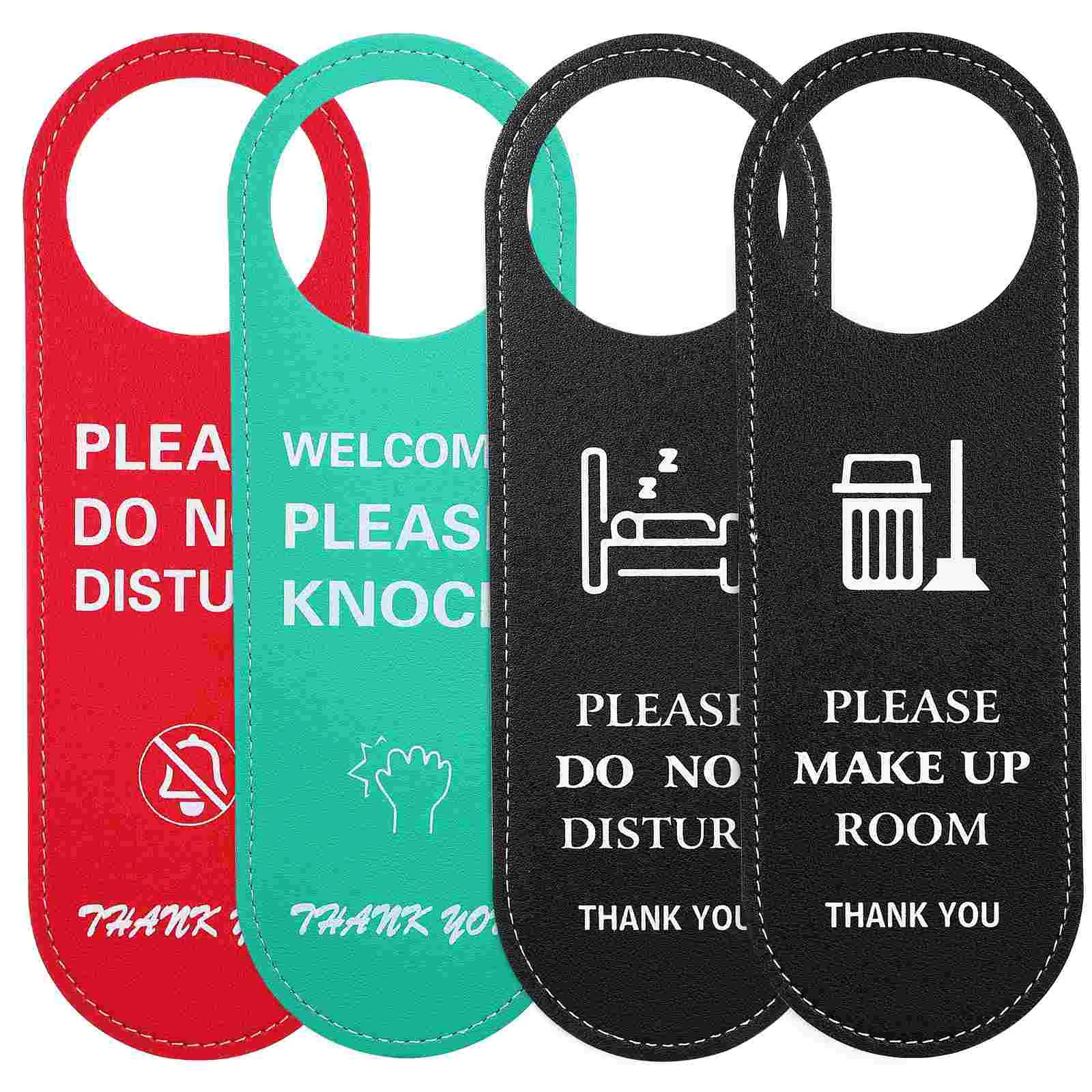 

4 Pcs Soliciting Sign Meeting Room Do Not Disturb Hang House Number Conference Door Knobs