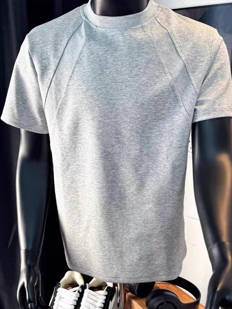 

Space Cotton American Splice Heavyweight oulder ort Sve Мужская летняя футболка CleanFit с небольшим воротником ort f Sve