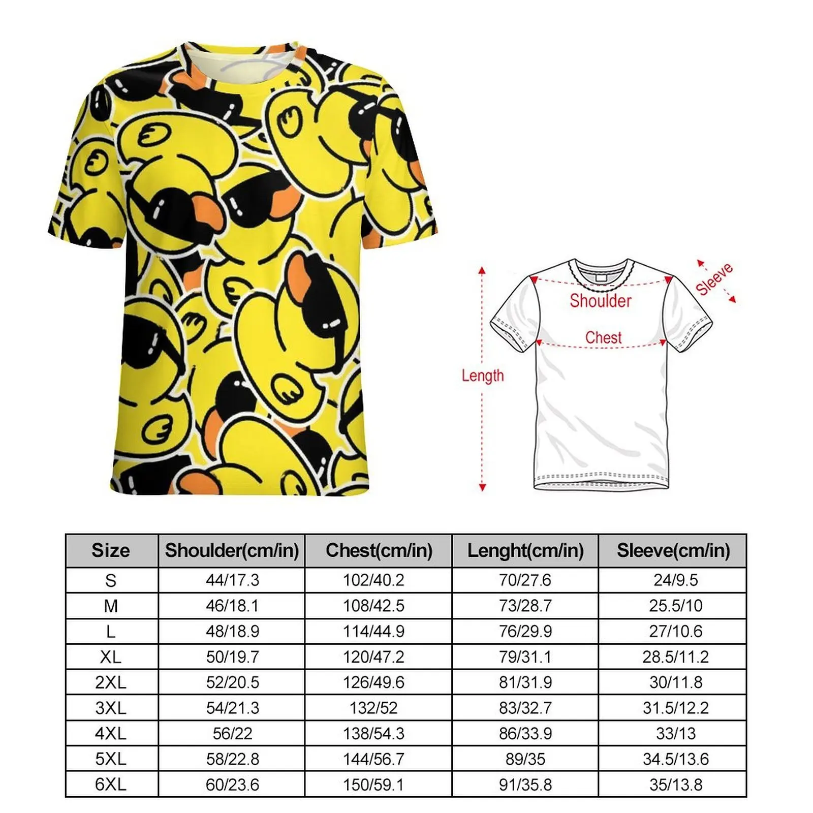 Cool Ducks Print T-Shirt Cute Ducklings Novelty T Shirts Male Streetwear Tee Shirt Beach Short Sleeve Design Clothing Plus Size