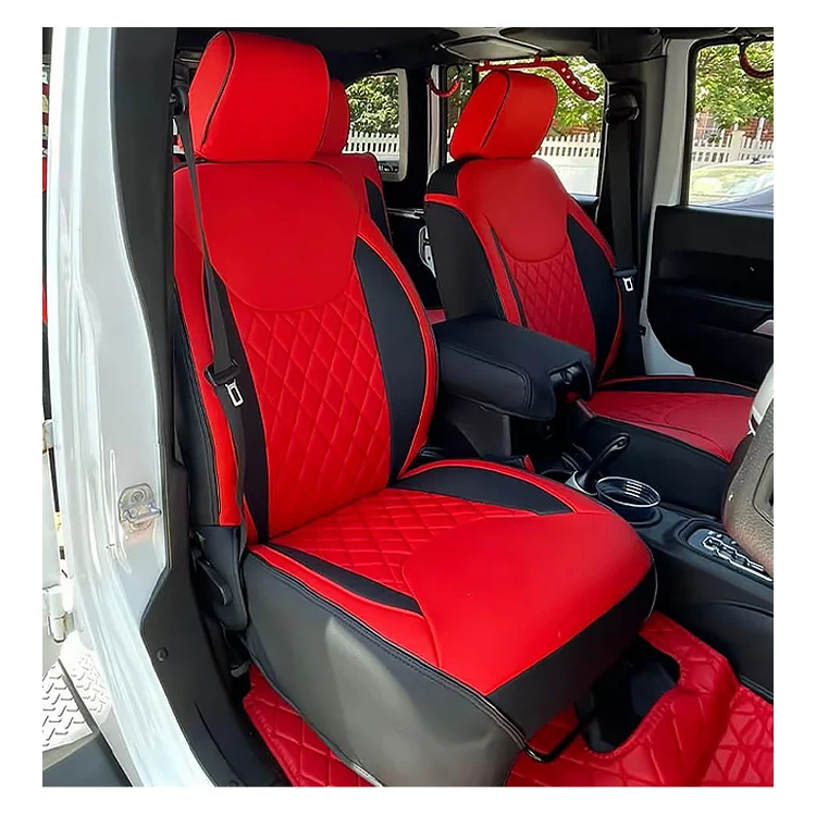 Waterproof Vehicle Cushion Cover High Quality Leather Original Custom Car Seat Covers for 2018-2022 Jeep Wrangler JK/JL 4-Door