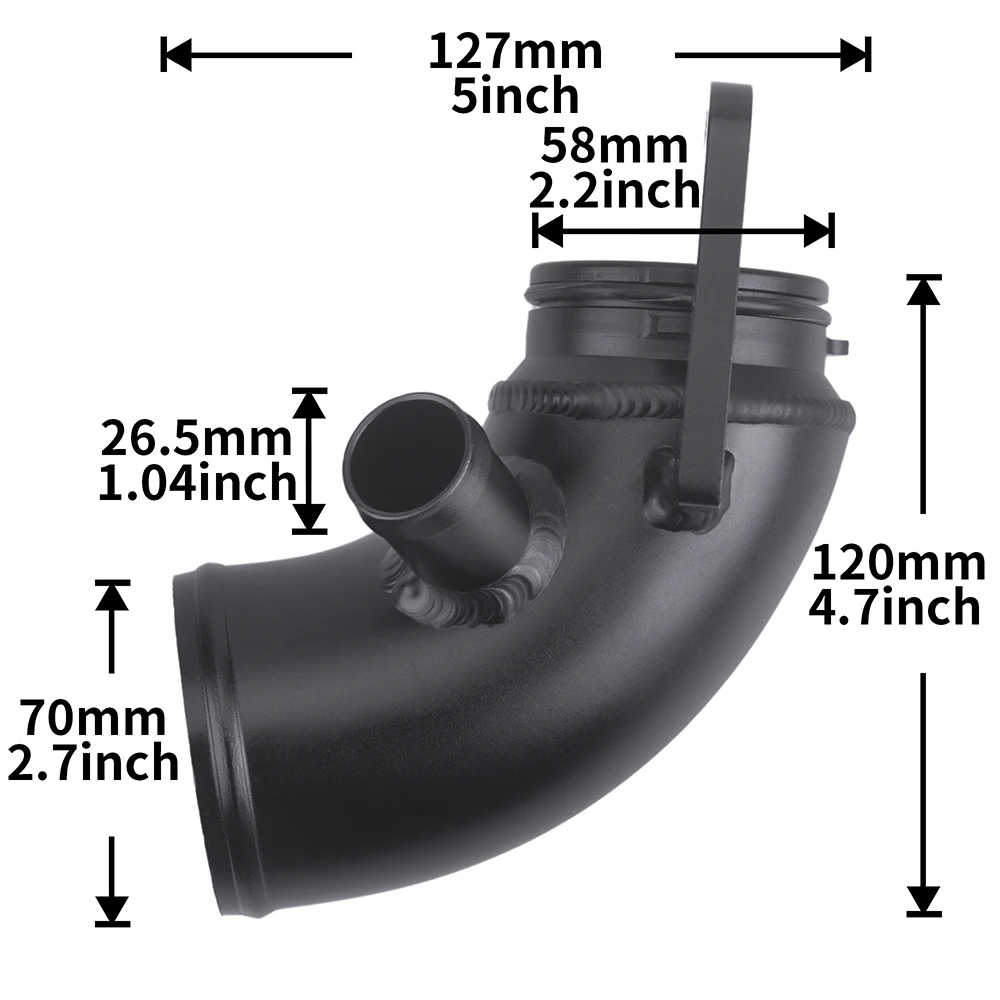 

Turbo High Flow Inlet Tube For Golf MK7 GTI Audi S3 A3 Leon MK3 EA888 Pipe Performance turbocharger Intake Hose
