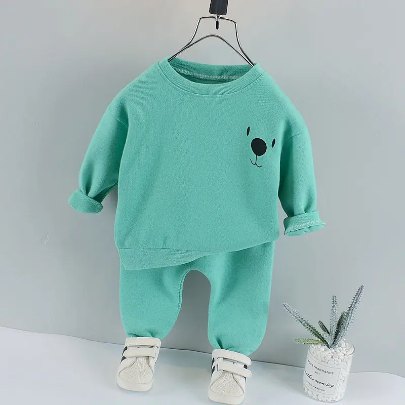 

Autumn Toddler Clothing Cotton Suit Children Girls Solid Cartoon Dog T-shirt Sports Pants 2Pcs/set Kids Clothes Baby Tracksuits