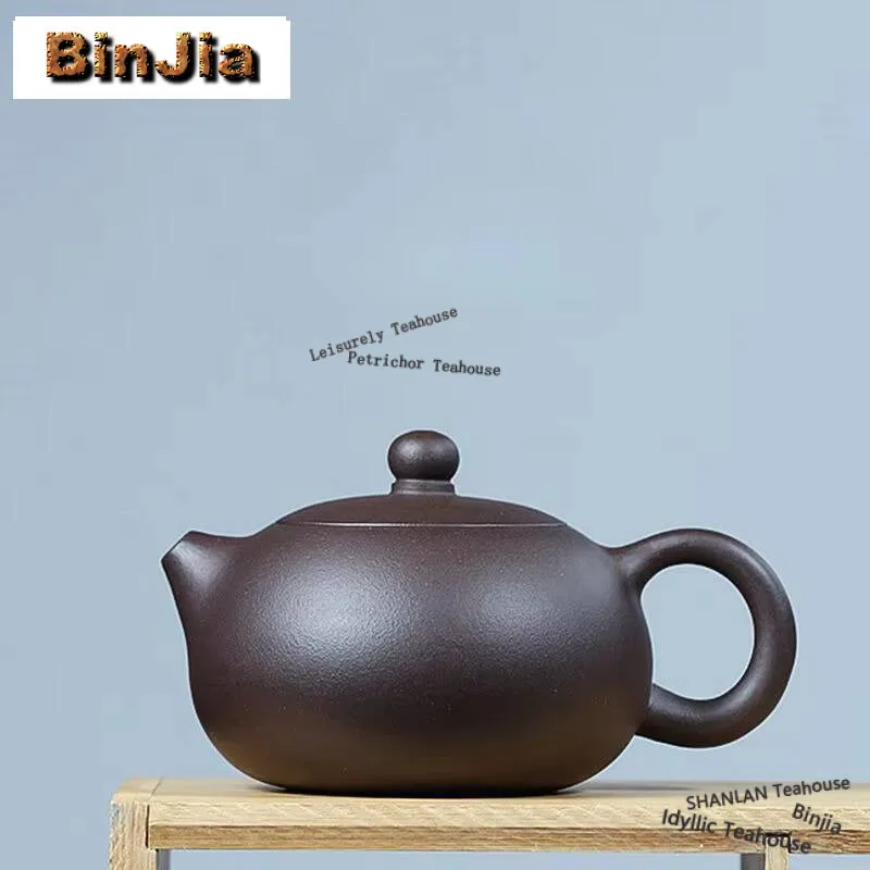 

300ml Luxury Yixing Purple Clay Teapots Handmade Xishi Pot Raw Ore Purple Mud Tea Brewing Kettle With Strainer Zisha Teaset Gift