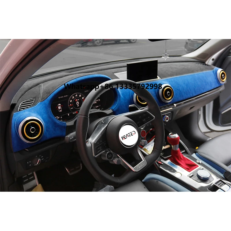 

Dashboard Cover in alcantara for AudiA3 2016 -2019 RS3 Shade Cushion Pad Carpets Car Accessories Upholstery Kit Modification