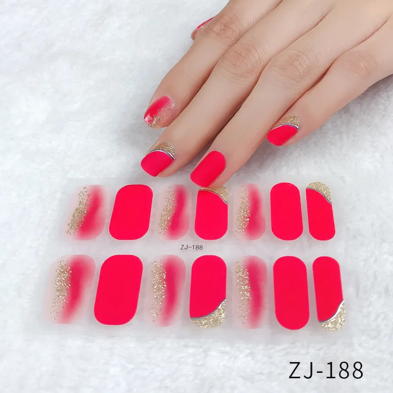 MEBIS Nail Stickers ZJ Nobake Gel Nail Art Sticker Waterproof Longlasting Nail Sticker Sticker Patch Smudging Butterfly Flower G