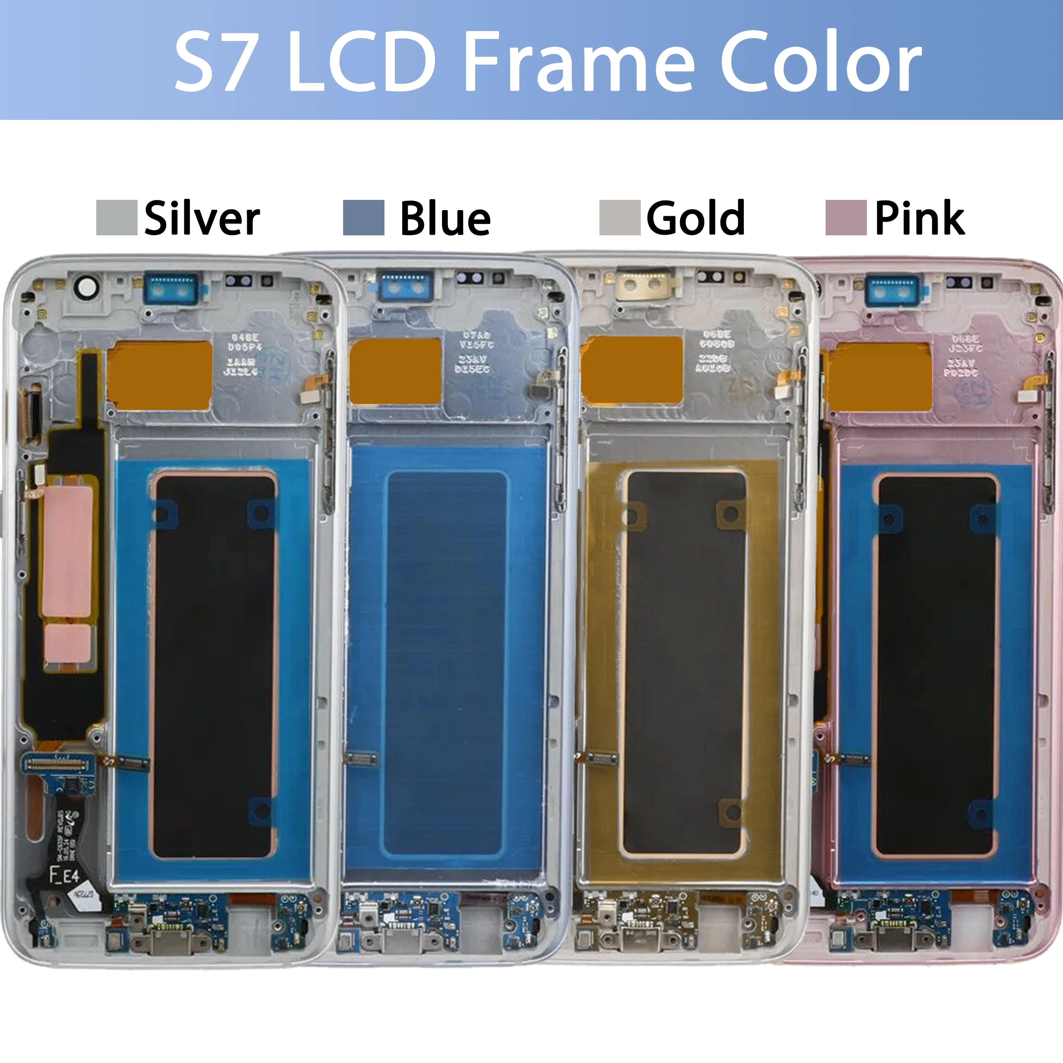 AMOLED 5.5\'\' LCD For SAMSUNG Galaxy S7 edge G935 G935F LCD Touch Screen Digitizer Frame For Samsung S7 Edge LCD Free Back Glass