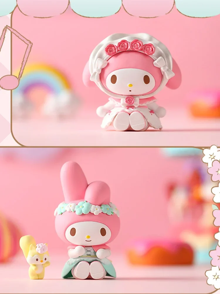 Autentico stock autorizzato della serie Sanrio MyMelody Mysen tea party blind box ornaments Melody cute desktop figurine Cute Fun