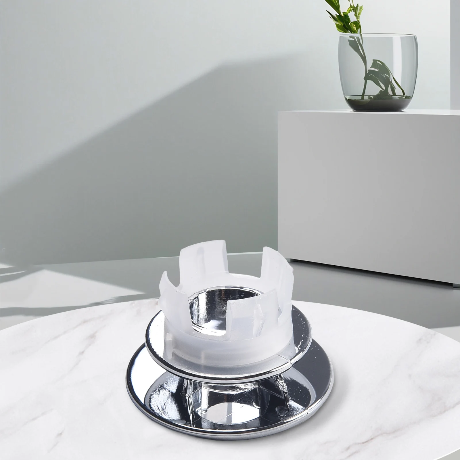 Chrome Durabile High Quality Long-lasting Hole Overflow Cover Universial Bathroom Convenient Cover Bathroom Basin