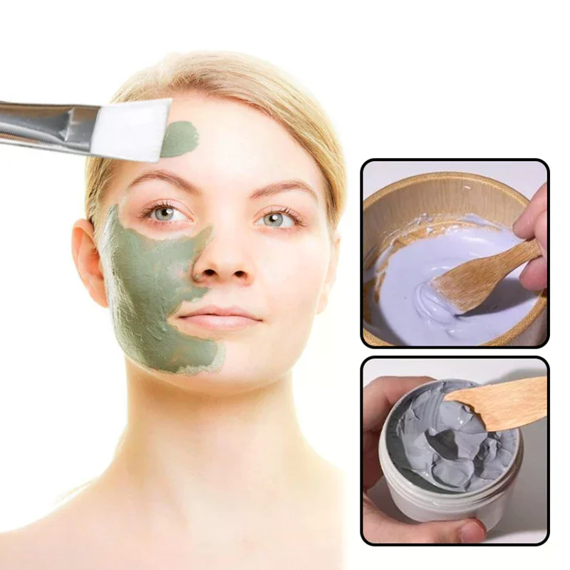 1Set Vrouwen Lady DIY Gezichtsmasker Kit Gezichtsmasker Bamboe Kom Mengstok Lepel Spatel Kit Cosmetische Schoonheid Tool Huidverzorging