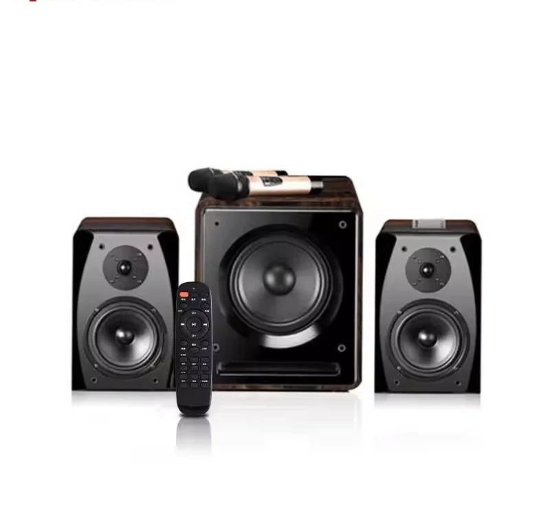 2024 New A16 Active Speaker Home Theater System for Living Room Hot Sale Karaoke Bluetooth Audio Subwoofer 2.1 Indoor DVD Player