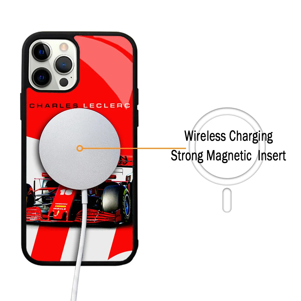 Schumacher Formula 1 F1 Phone Case For IPhone 11 12 13 14 15 Plus Pro Max Mirror Acrylic Cover For Magsafe Wireless Charging