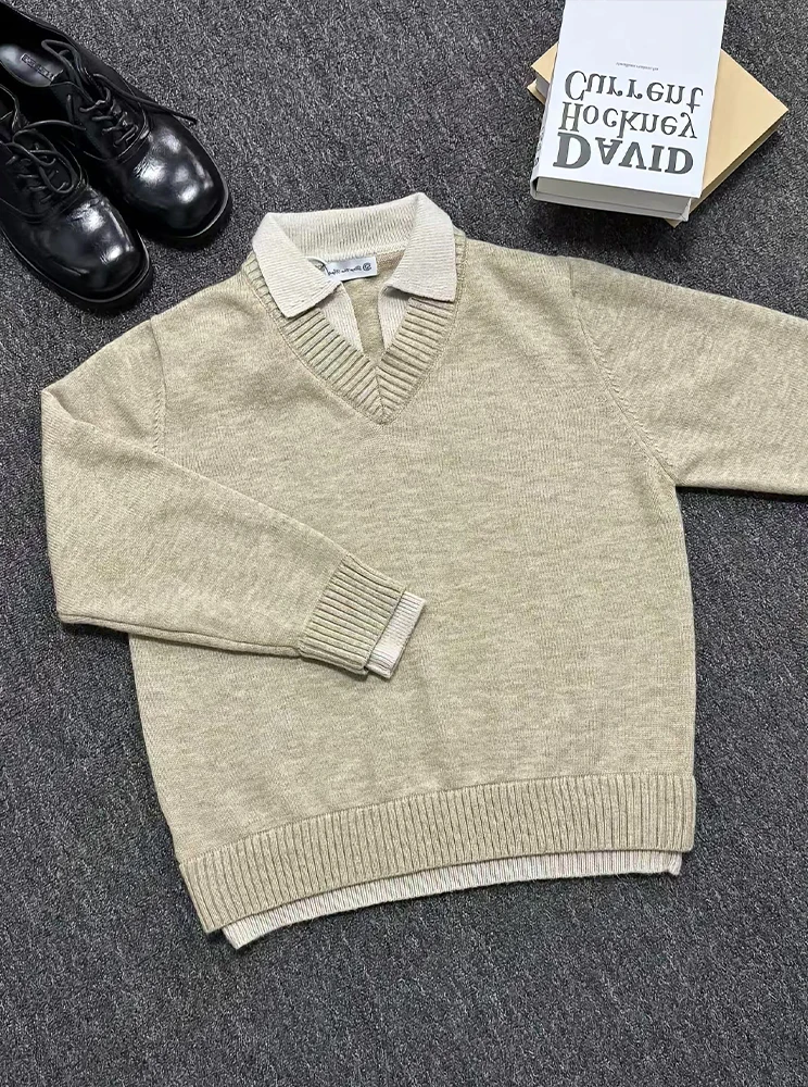 

Мужской трикотажный комплект с V-образным вырезом, свободный крой, из полиэфирного волокна, с длинным рукавом, теплый, дышащий, повседневный, с эффектом двухслойности, для ношения под одеждой