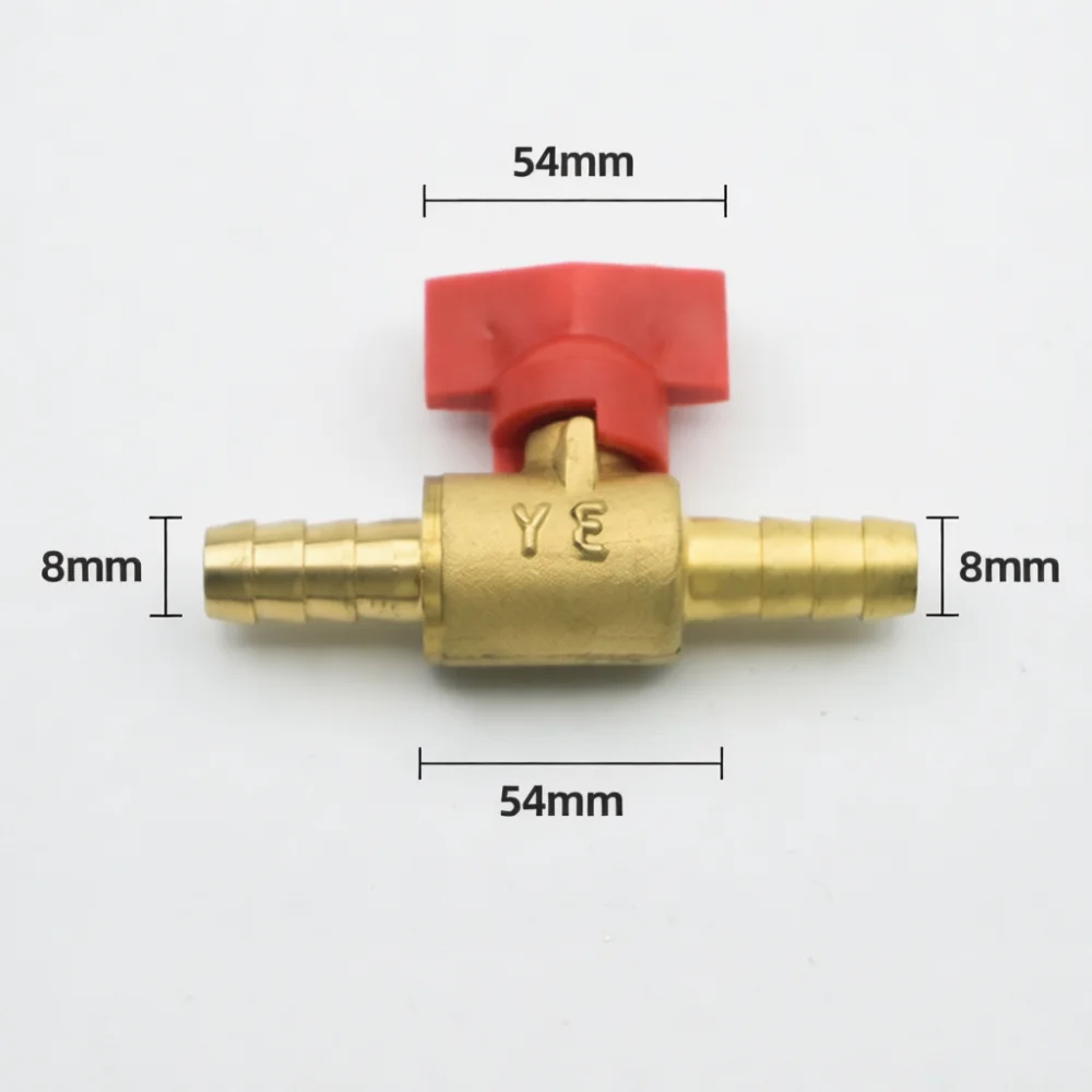 Solid Copper Y Type Three Way Valve Barbed Fitting Hose Connector Manual Switch For Liquid Gas Water Flow Management Tool