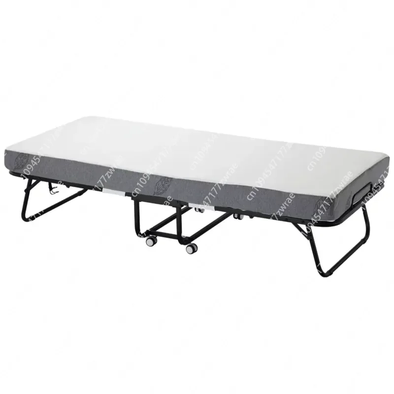Twin Size Rollaway Bed 31 in X 75 in Sturdy Metal Frame Foldable Bed with 5 in Memory Foam Matt Hotel Beds