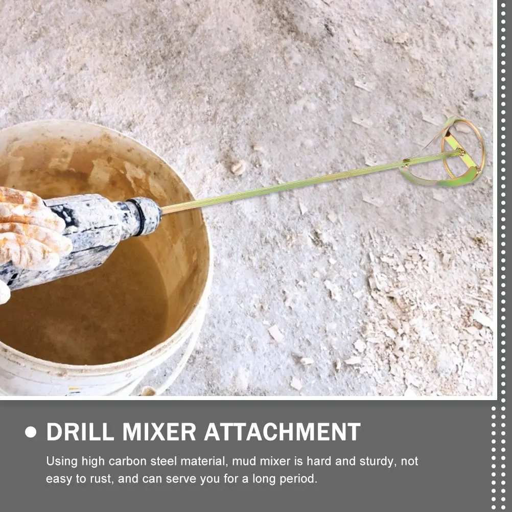 Professional High Carbon Steel Paint Mixing Rod for Drill Mud Cement Grout Plaster Concrete Mixing Tool Drill Attachment