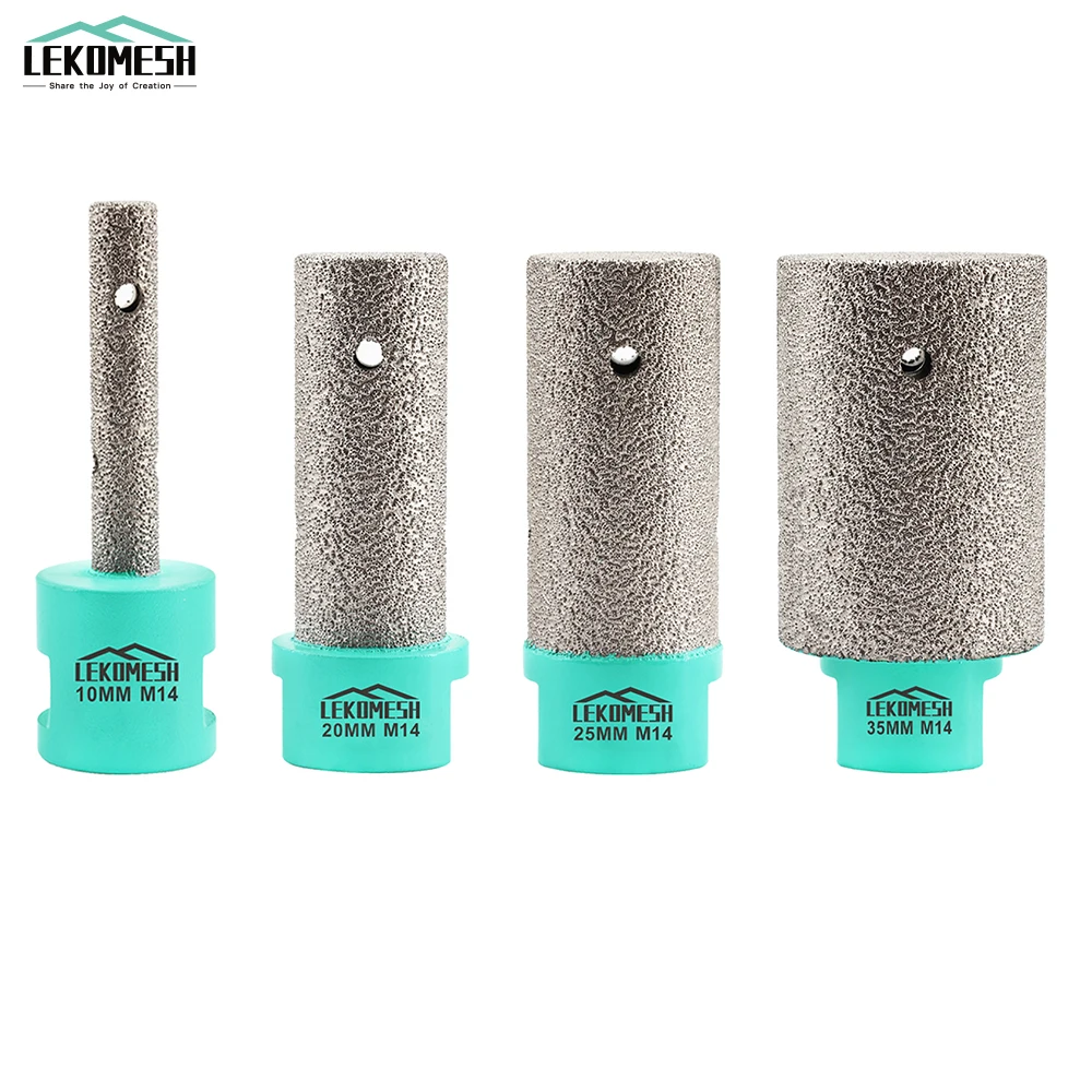 

LEKOMESH 1pc Diamond Finger Bits Milling Bits Enlarge Grinding Holes Dia10/20/25/35mm For Tile Marble Granite M14 5/8-11 Thread